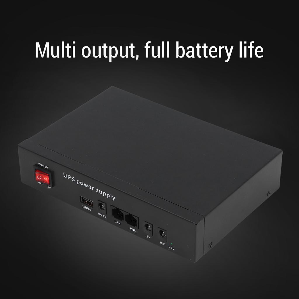 Uninterruptible Power Supply Backup 12000mAh DC5V9V12V POE24V Output Uninterruptible Battery Backup for Household Appliances