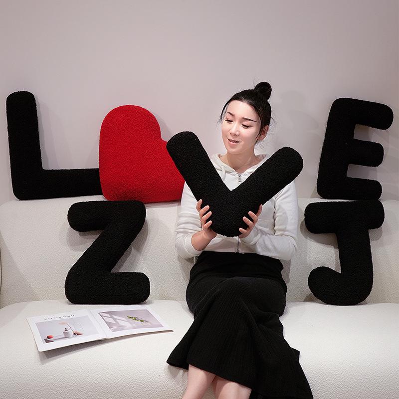 Creative DIY26 English Letter Combination Pillow Love Plush Toys Doll Sofa Cushion Decoration Ornaments