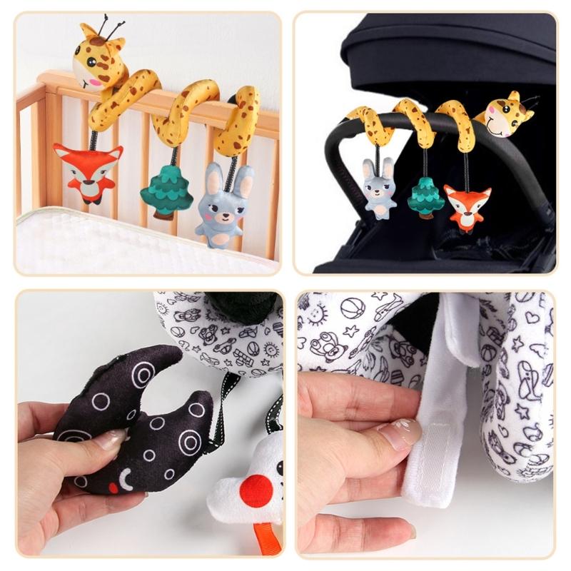 Easy Attachment Infant Spirals Stroller Toy Easy Setup Auditory Developmental Bed Pendant For Visual Motor Skill Growth