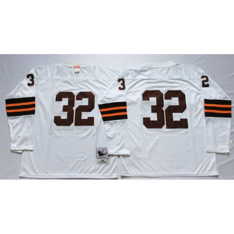 Cleveland Browns NFL Retro Jersey 32 Hall Of Fame Throwback Football Uniform Men