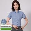 Women's Long Sleeve Professional White Stretch Shirt for College Students and Teachers