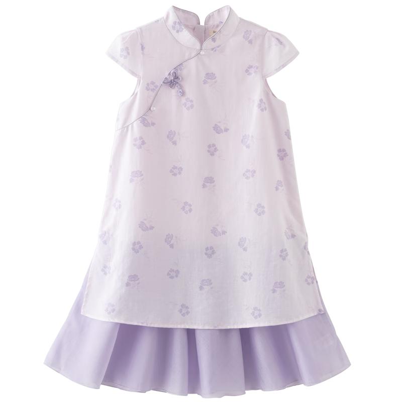 Girls  Chinese Style Floral Cheongsam Dress 160