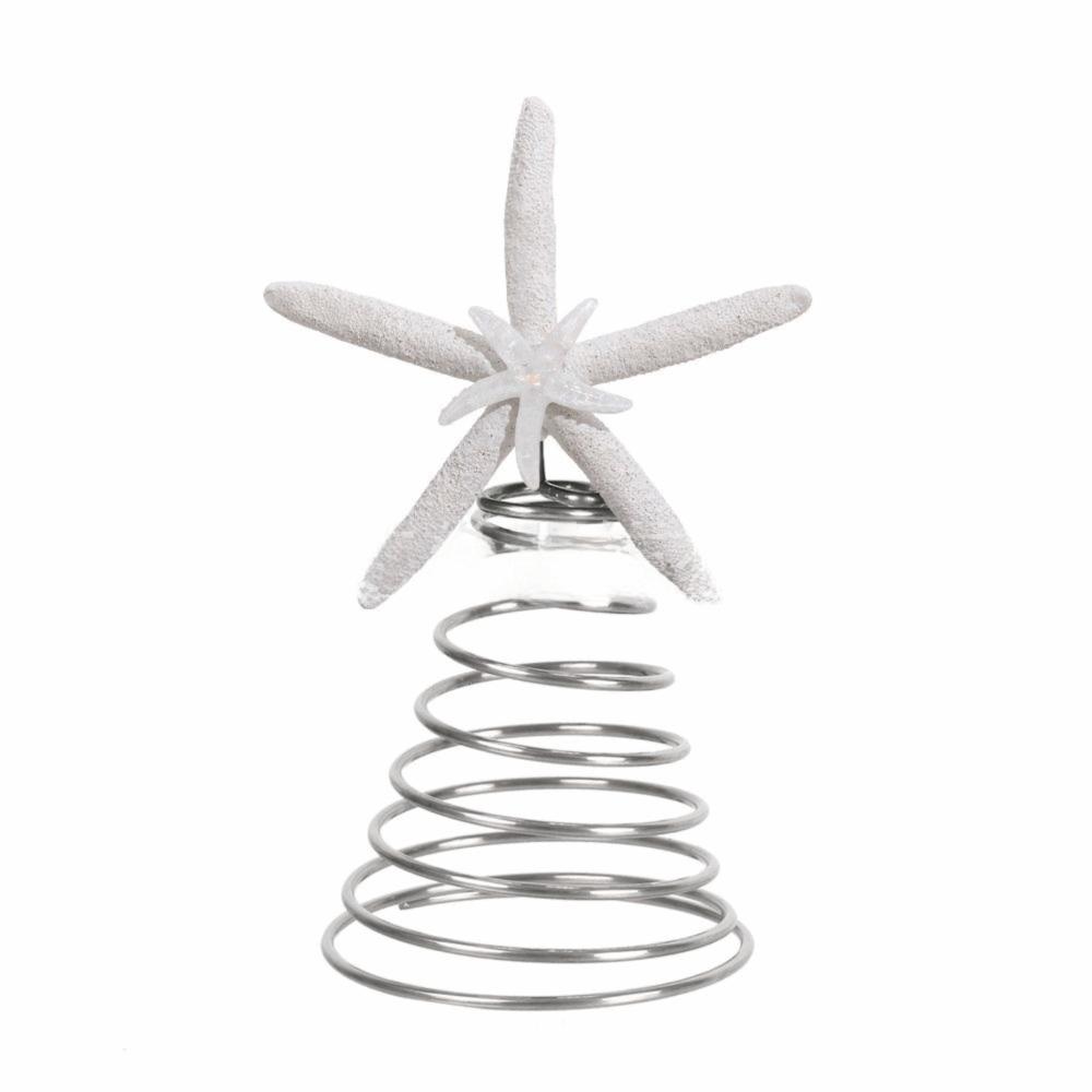 

Handmad Festive Starfish Decor Collectible Starfish Treetop Ornament Desktop Decorative белый