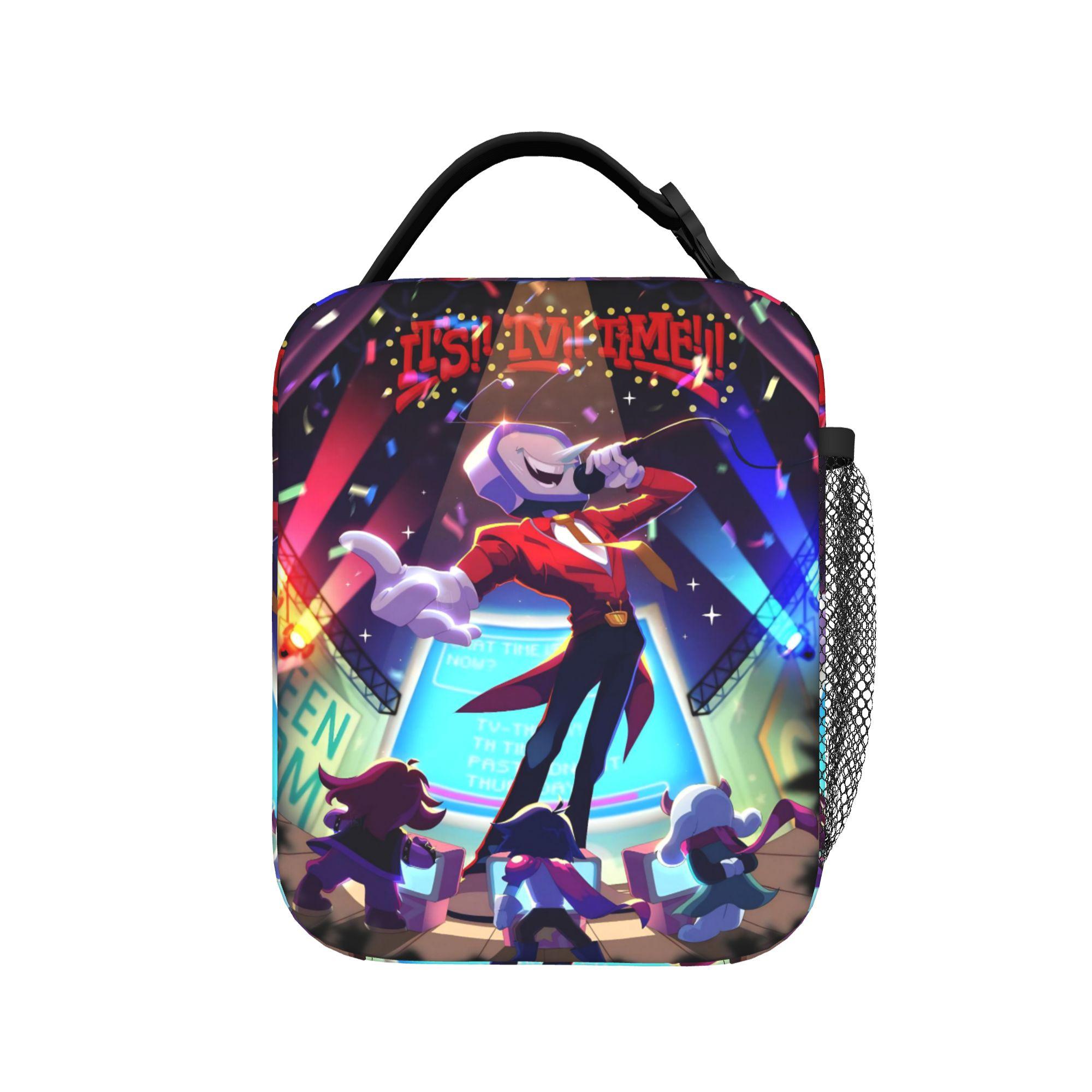 Deltarunes Meneer Ant Tenna TV Tijd Geïsoleerde Lunchtas Grote Capaciteit Gaming Lunchcontainer Koeltas Tote Lunchbox School Picknick One Size