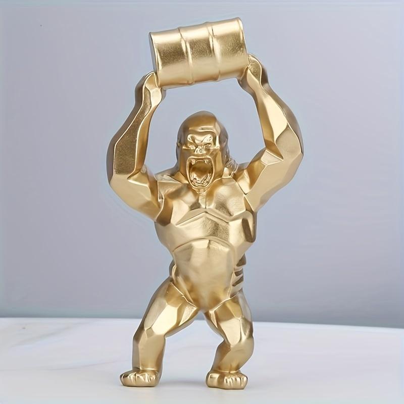 Skulptur apa Djur kreativ, staty harts simulering, samlarprydnader konst, statyett, dekoration