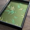 Large Capacity Bamboo Leaf Serving Tray Chinese Style Rectangular Storage Tray  Living Room