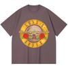 Camiseta de Algodón Pesado 100% 230 Gsm Camiseta de Algodón Pesado Unisex con Estampado de Banda de Rock Música Popular