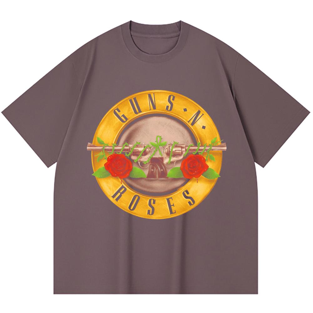 Camiseta de Algodón Pesado 100% 230 Gsm Camiseta de Algodón Pesado Unisex con Estampado de Banda de Rock Música Popular