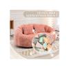 Fauteuil - MUVOE - Loveseat - Chenille - Rose - Confort Durable