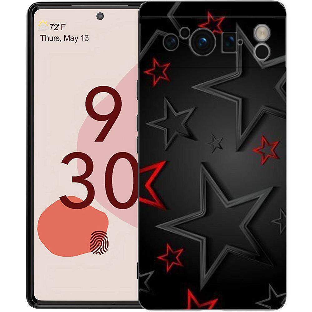 Fashion Colored Stars Phone Case Cover for Google Pixel 9 8 7 6 7A 6A Pro Shockproof Soft TPU 9 Pro XL Shell Capas Fundas Coque
