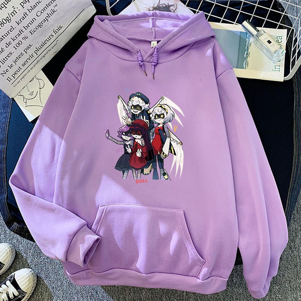 Murder Drones Uzi Doll N V Hoodie Damen Harajuku Kawaii Hoodies Unisex Anime Cartoon Streetwear Ästhetische Pullover Sweatshirts