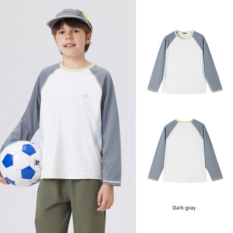Navigare Italian Small Sailboat Children s Clothing Boys  Long-Sleeved T-Shirt 2026 Spring & Fall New Children s Tops Ocean Sports-Dark Gray 120