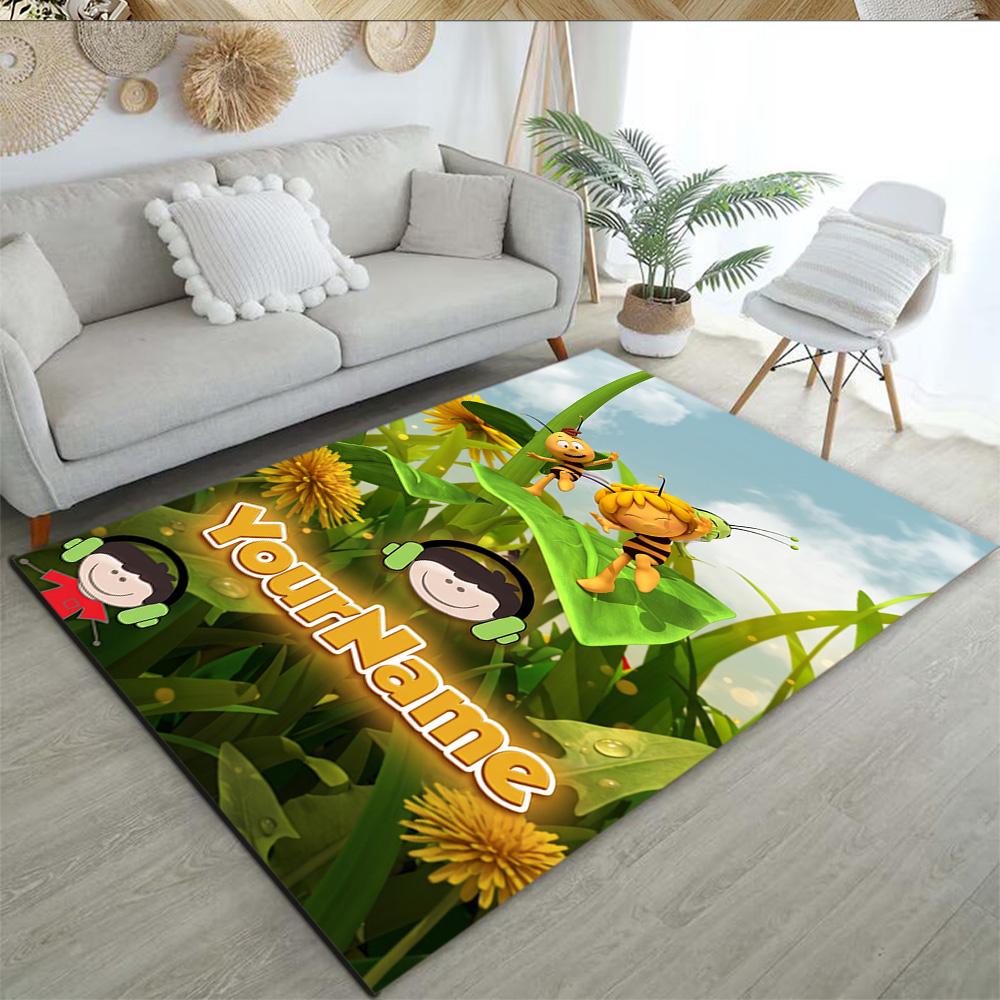 Biene Maja Customized Name Floor Rug Office Rug Perfect for Outdoor Decorate room Foyer Game Room Antislip Carpet Office home decor