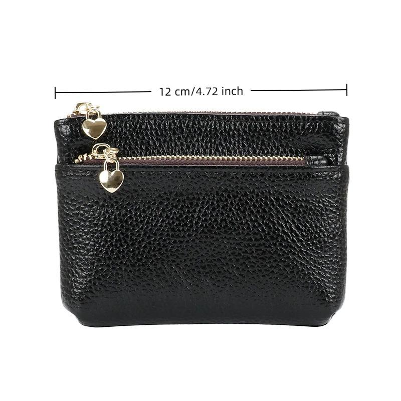 Women Mini Change Purses Leather Coin Purse Zipper Pouch Card Holder Wallet Kids Coin Pocket Wallets Key Chain Holder