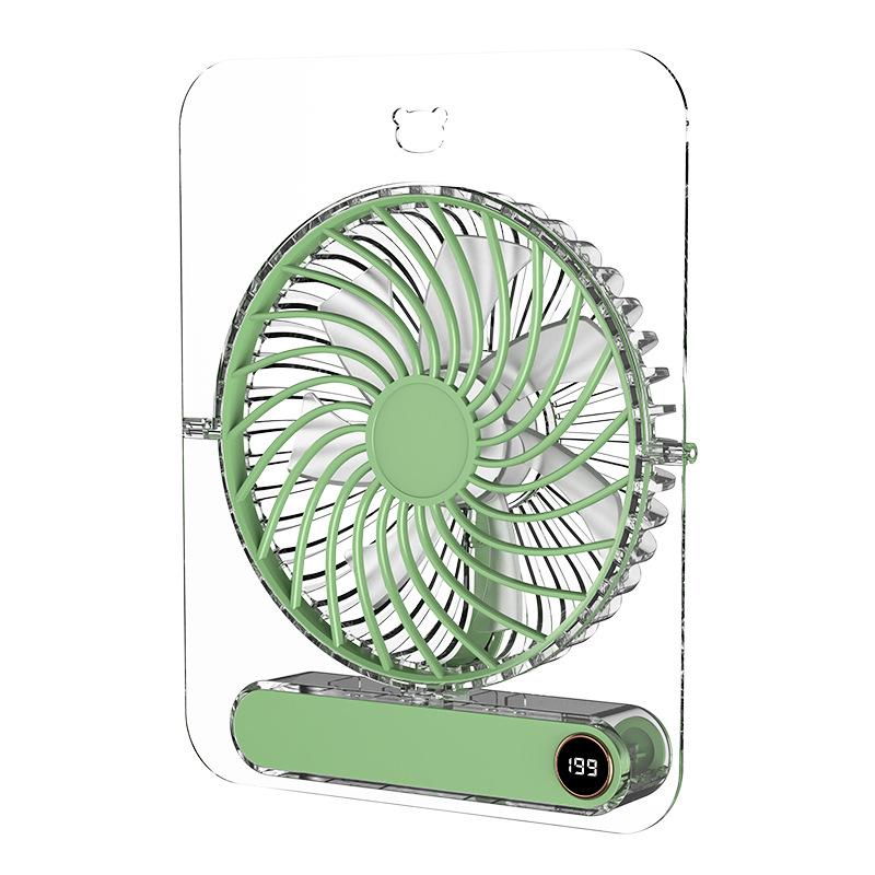 100-Speed USB Circulating Desktop & Wall-Mounted Electric Fan with Timer & Digital Display