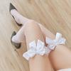 ქალთა Cosplay Over The Knee Pantyhose Lace Bow Thigh High stockings Nightclub ელასტიური წინდები