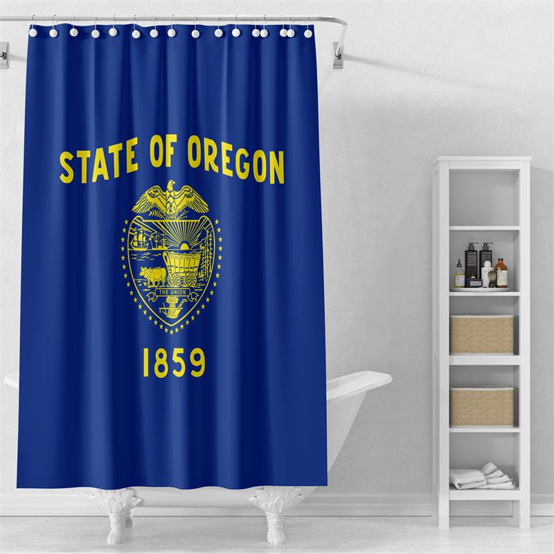 

Gaslight Gatekeep Girlboss Oregon Shower Curtain Set With Grommets And Hooks For Bathroom Decor W60H190(CM)-1 Pcs