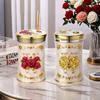 European Style Vintage Luxury Plastic Toothpick Box Rotating Design Toothpick Bucket Toothpick Holder Home Table Decor Crafts