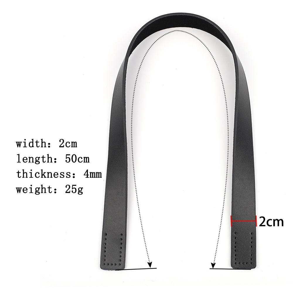 2pcs 50cm Leather Shoulder Bag Strap Sew On Purse Handles Replacement for Women Crochet Bags Handbag Belt DIY Accessories