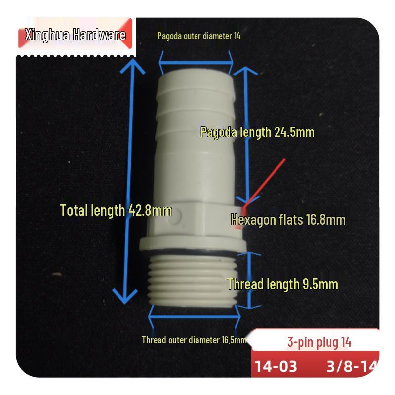 POM Anti-Corrosion Plastic Steel Connector with Internal and External Threads for Water Pipes and Tanks
