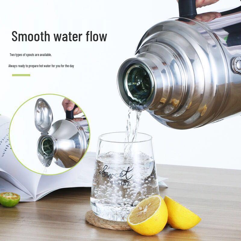 Stainless Steel Insulated Thermos with Glass Liner, Large Capacity for Home and Dorm Use