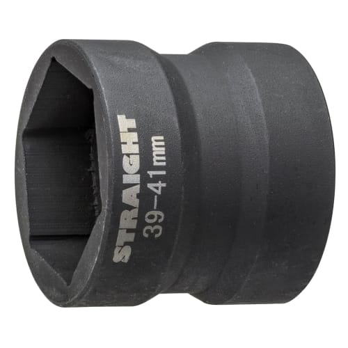 Straight 1/2" (12.7mm) Impact Socket, 39 X 41mm, for Clutch Nuts, Part Number 10-6955