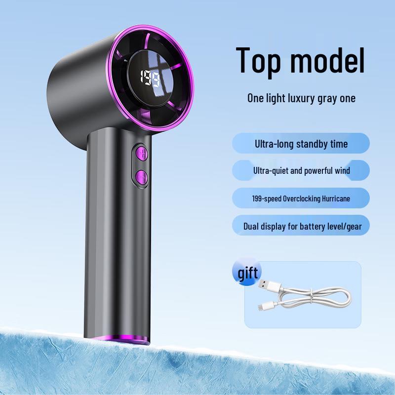 Yabuka 2025 Portable High-Speed Digital Display Handheld Fan