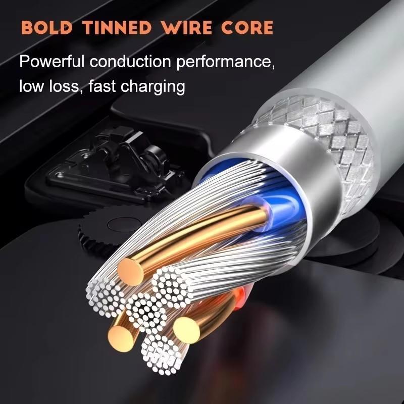 3PCS 6A 100W Type C Super Fast Charging Cable Data Cord For Samsung Huawei Redmi Quick Charing USB C Cables
