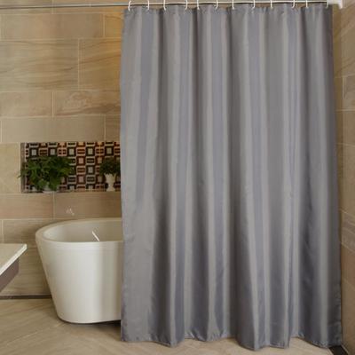 Gray Polyester Bathroom Waterproof Thickening Anti-mold Partition Curtain Curtain Shower Curtain