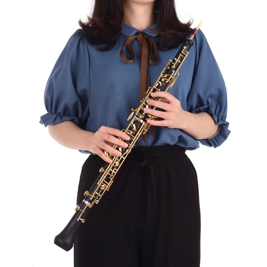 Professionelle Oboe C-Taste, halbautomatisches Holzblasinstrument mit Oboe, rein vergoldete Tasten
