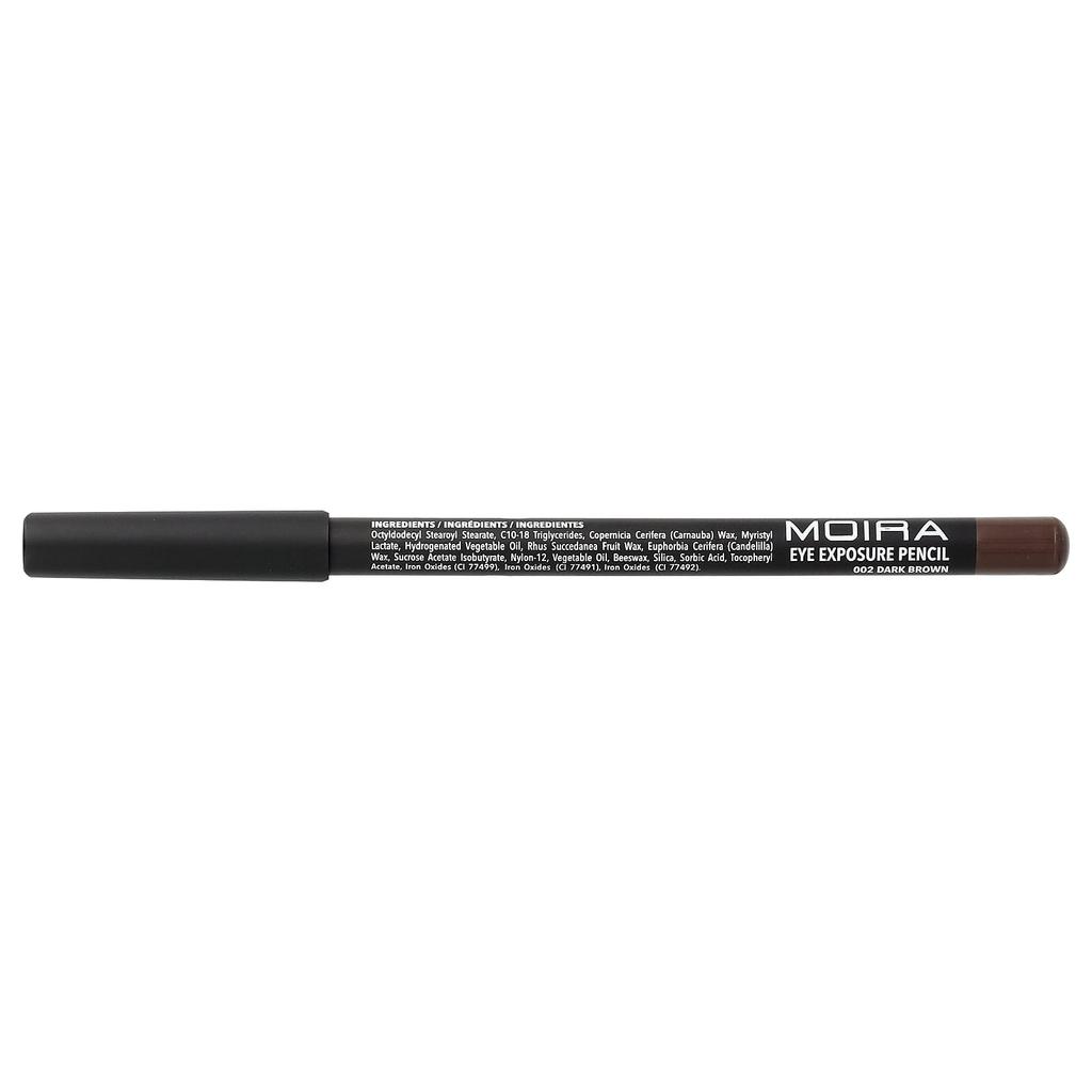 Moira Beauty, Eye Exposure Pencil, 002 Dark Brown, 1.1g (0.04oz)