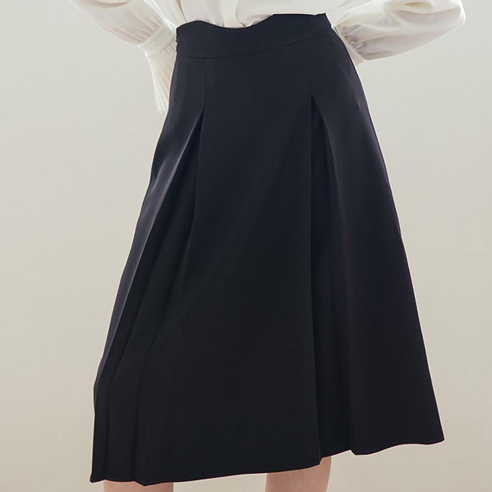 Wednesday Delight Wed_Irregular High-Waist Skirt_Black