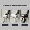 Hair Dryer Holder With Storage Caddy And Cord Hook, Adhesive Blow Dryer Holder Stand Wall Mount Hair Tool Organizer Hanger For Bathroom