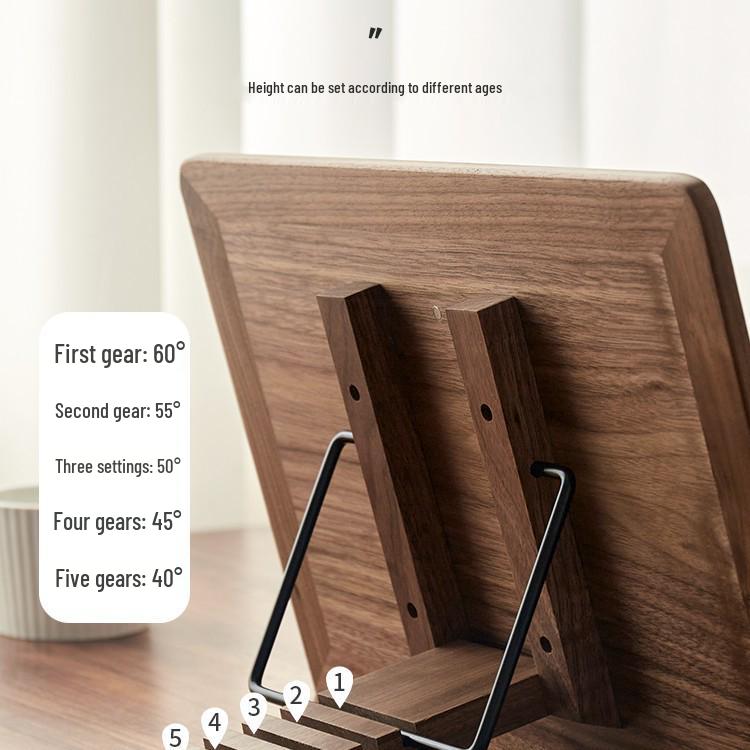 Adjustable Height Solid Wood Children's Book Stand