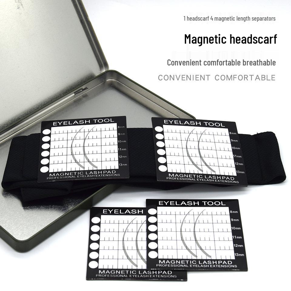 Magnetic Eyelash Holder Headscarf for False Eyelashes - Beginner-Friendly Grafting Tool