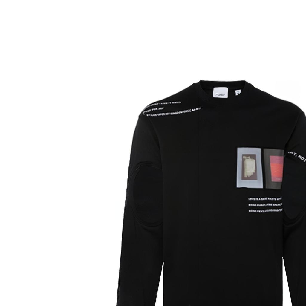 Burberry Sweatshirts Men's Black Crew Neck Moderate Other 4558661