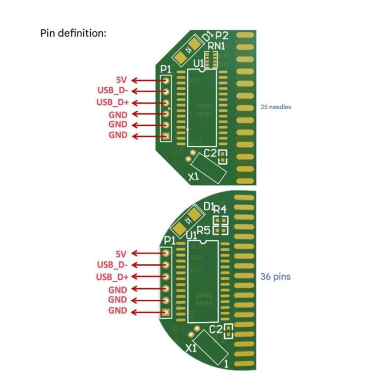 PL2305 Small USB To 25Pin 36Pin Parallel Converter Module For Older Printers Features Plugs And Play arrange