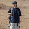 [Easykode] Men's Summer Short-Sleeve T-Shirt, Water-Repellent, Windproof, Stretch, Mountain T-Shirt, Stylish, Embroidered Logo, Fashionable, Cool, Out