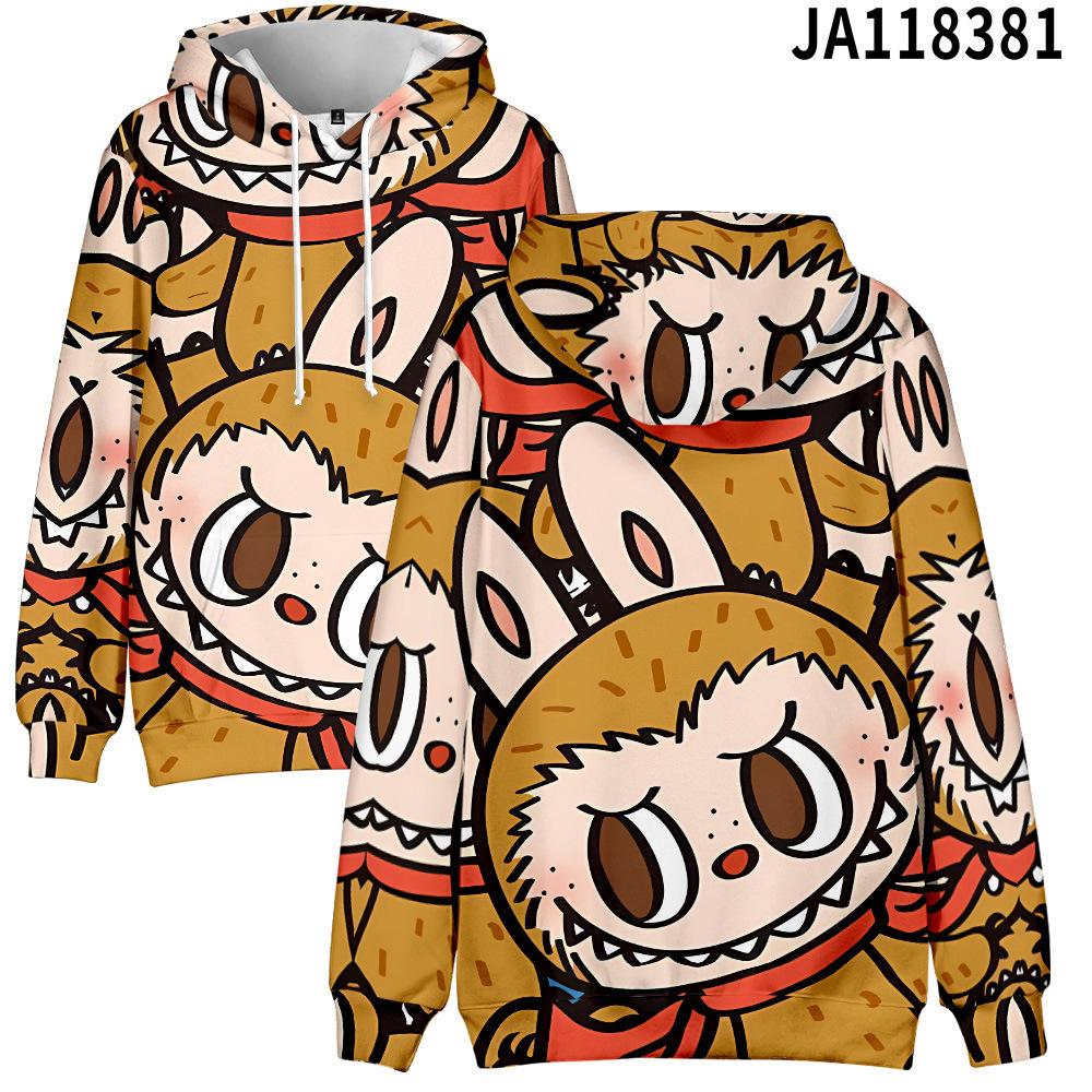 2025 New LABUBU Printed Children's Hoodie Cute Cartoon Style Girls' Hoodie Sportswear Casual Comfortable Style Top