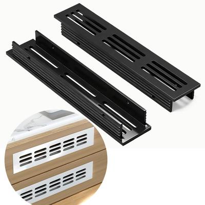 Pokrywa otworu wentylacyjnego szafy ze stopu aluminium Prostokątna 30 mm szerokości Dekoracyjny otwór wentylacyjny szafy Oddychająca siatka Kratka wentylacyjna