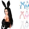 Female Cosplay Plush  Rabbit Ears Headband Tail Bowtie Masked Party Suit Outfit