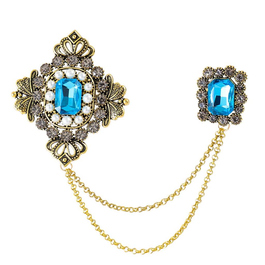 Men's High-End Honey Bee Tassel Brooch: Star, Crown, and Music Note Design Lapel Pin