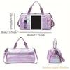 Large Capacity Women'S Nylon Travel Duffel Bag Dazzling Colorful Sports Fitness Bag Very Suitable for Outdoor Sports Travel  Fitness Yoga