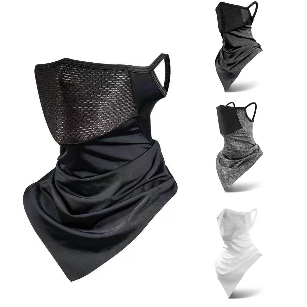 

Dustproof Ice Silk Head Cover UV Protection Face Neck Protection Scarf Unisex білий