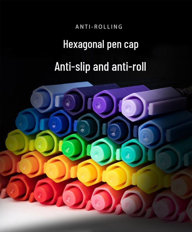 100-Color Soft Tip Acrylic Paint Markers for DIY, Graffiti, Journals & Drawing