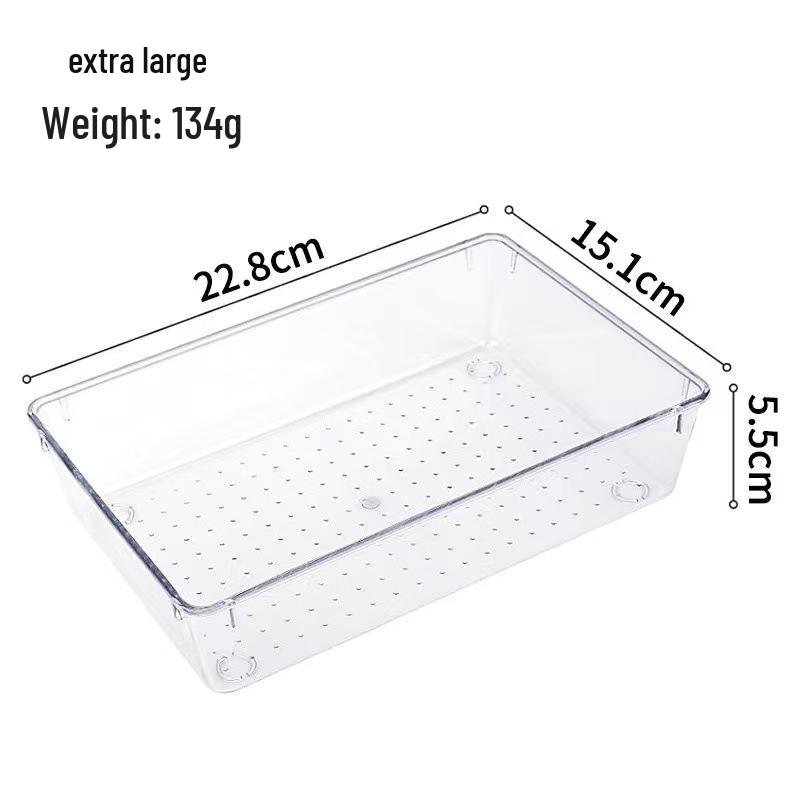 Acrylic Shelf Set with Cosmetic Organizer and Dorm Drawer Divider