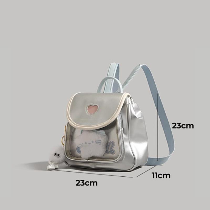 High-end Silver 2025 New Trendy Summer Two-dimensional Comic Exhibition Pain Bag Versatile Commuter Women's Backpack