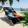 Soccer Art Print Beach Towel, Large Soft Quick Dry Towel for Beach Camping Swimming