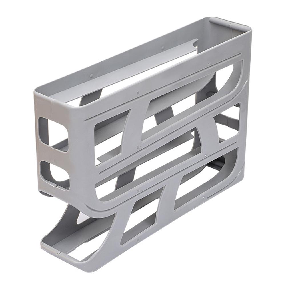 4 Layers Refrigerator Egg Dispenser Space-Saving Automatic Scrolling Egg Rack Refrigerator Egg Storage Box for Fridge Countertop