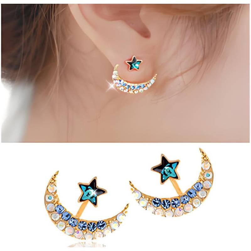 Stunning 2019 New Korean Style Star And Moon Alloy Earrings For Vintage Fashion Lovers